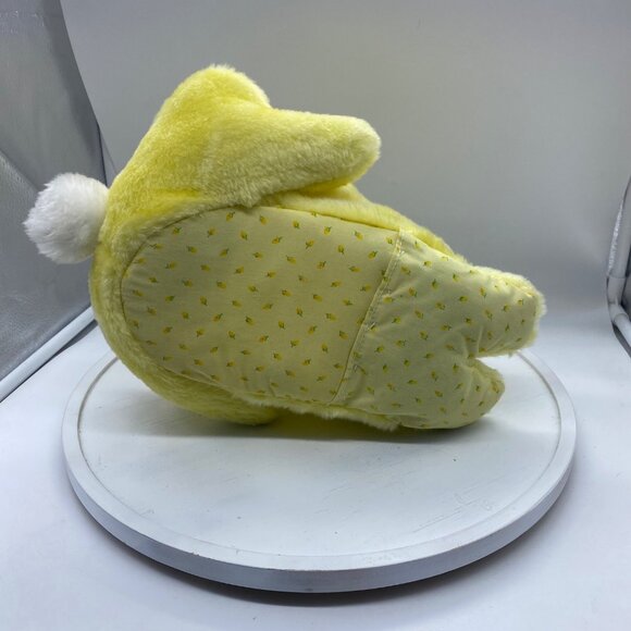Vtg Yellow Bunny Rabbit Plush Easter Basket Stuffed Animal 8"x13" Floral Lining - Picture 7 of 10